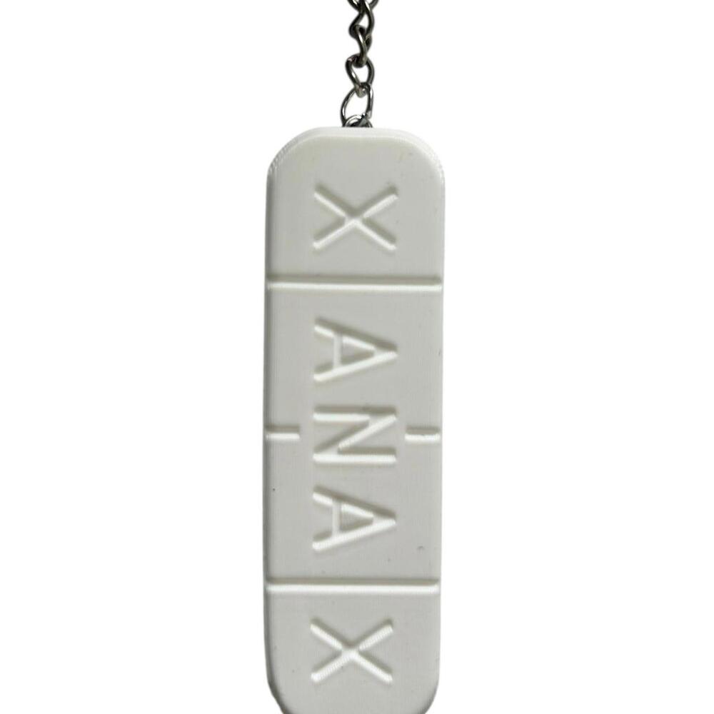 single Xanax bar keychain